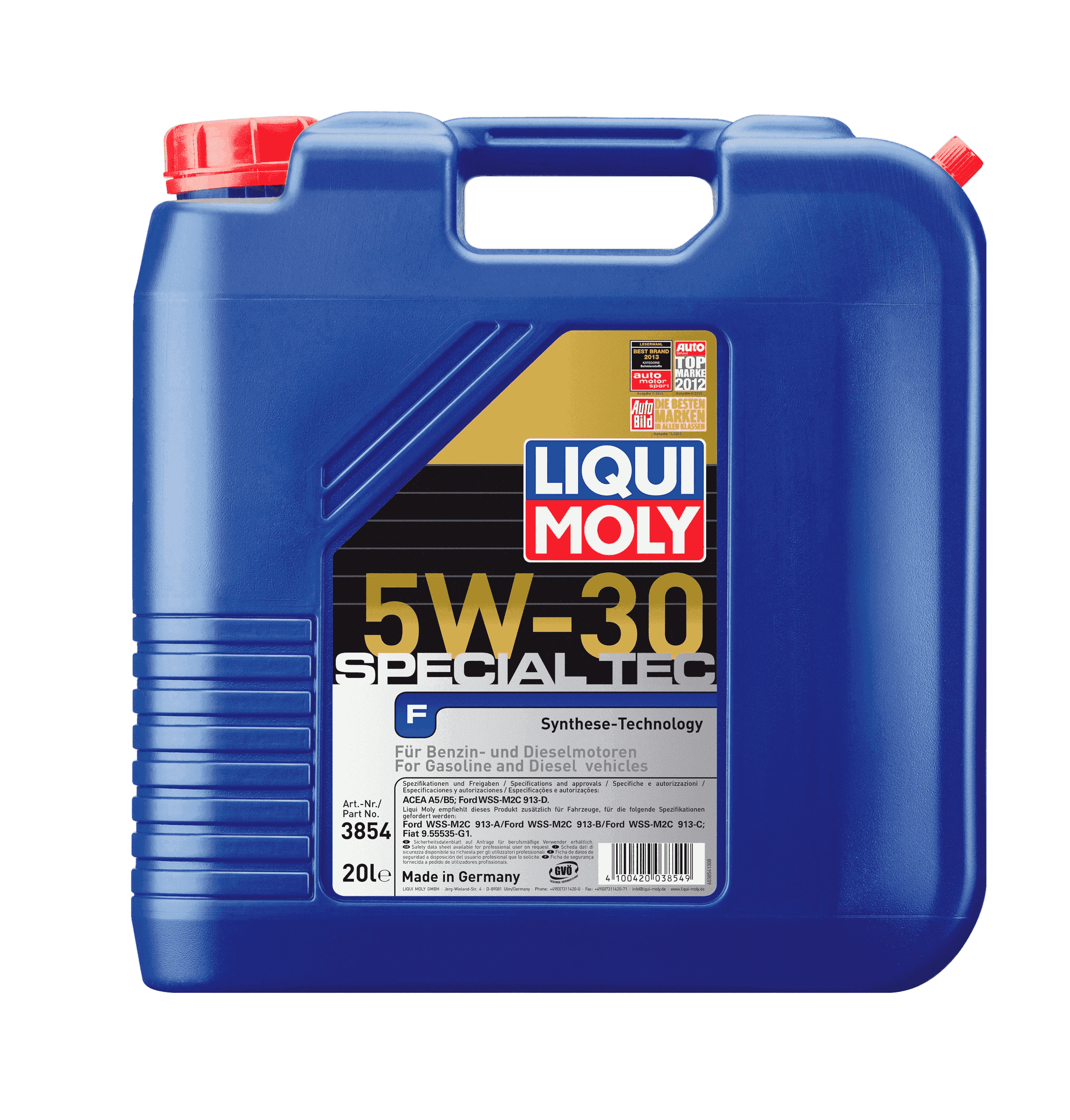 Моторное масло Liqui Moly Special Tec F 5W-30, 20л (LiquiMoly: 3854)